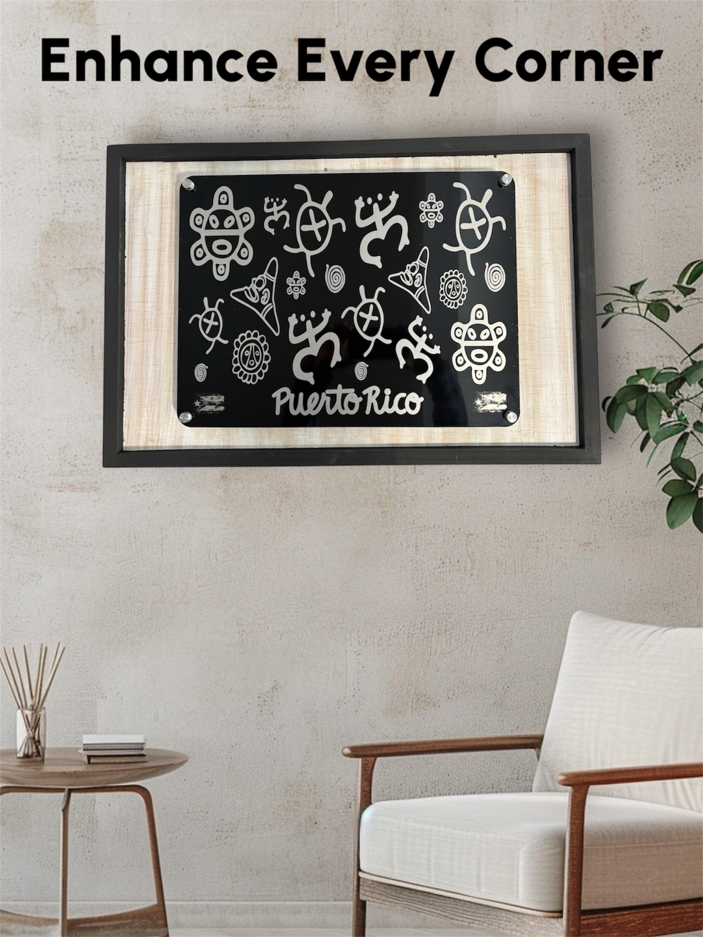 Engraved Aluminum Sign with Sleek Frame — Wall Art & Durable Decor