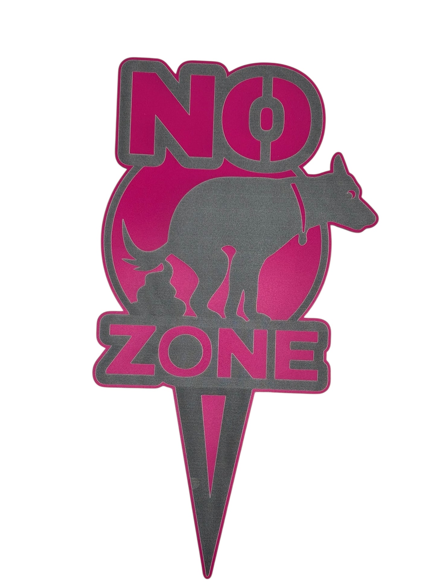 Engraved “No Doodoo Zone” Acrylic Yard Sign – Funny Dog Poop Warning Sign for Lawn or Garden