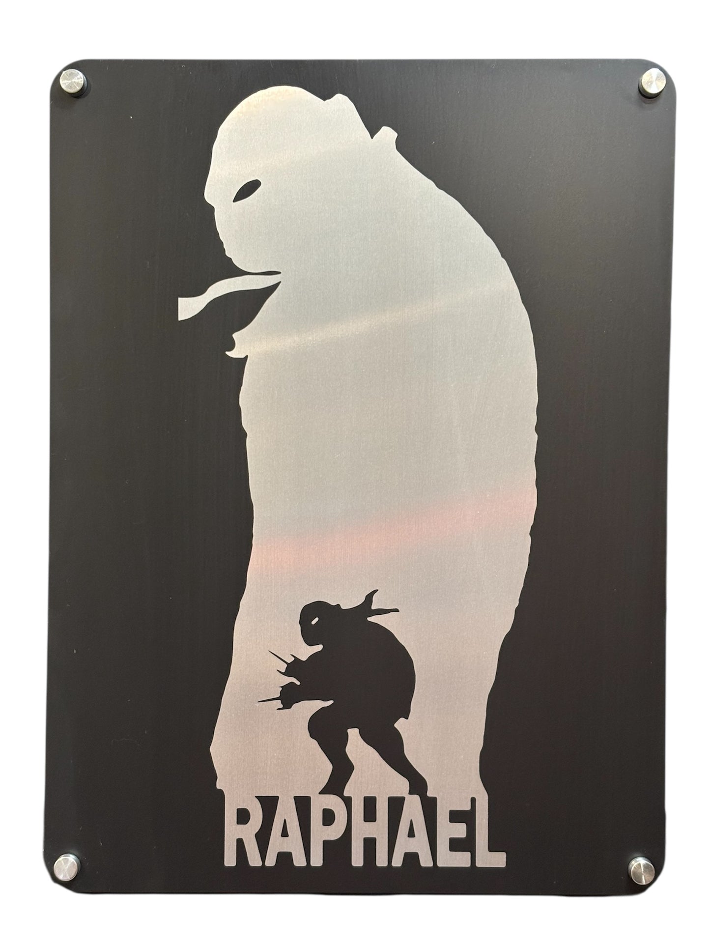Engraved Aluminum Sign with Standoff — Wall Art & Durable Decor