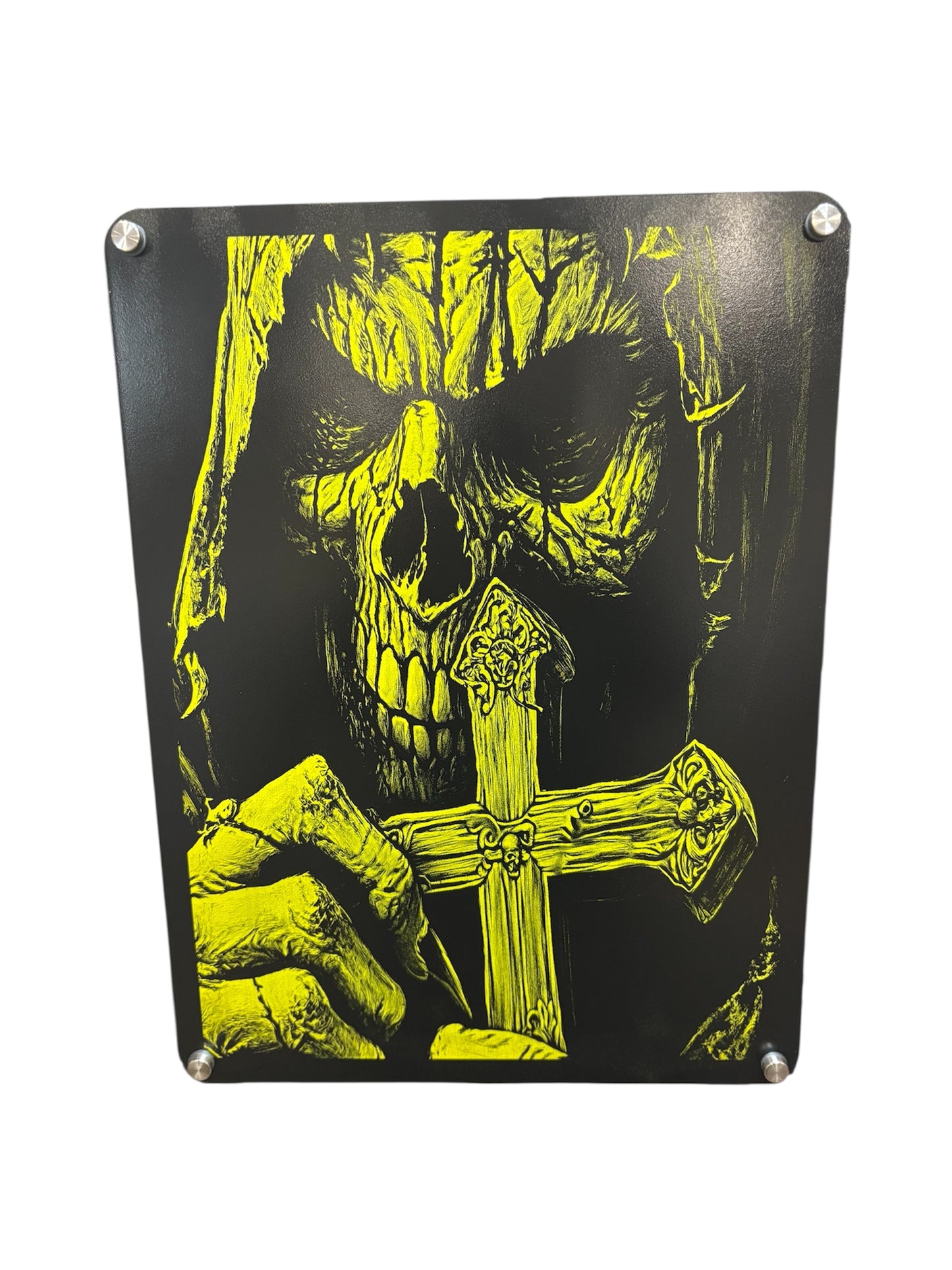 Engraved Aluminum Sign with Standoff — Wall Art & Durable Decor