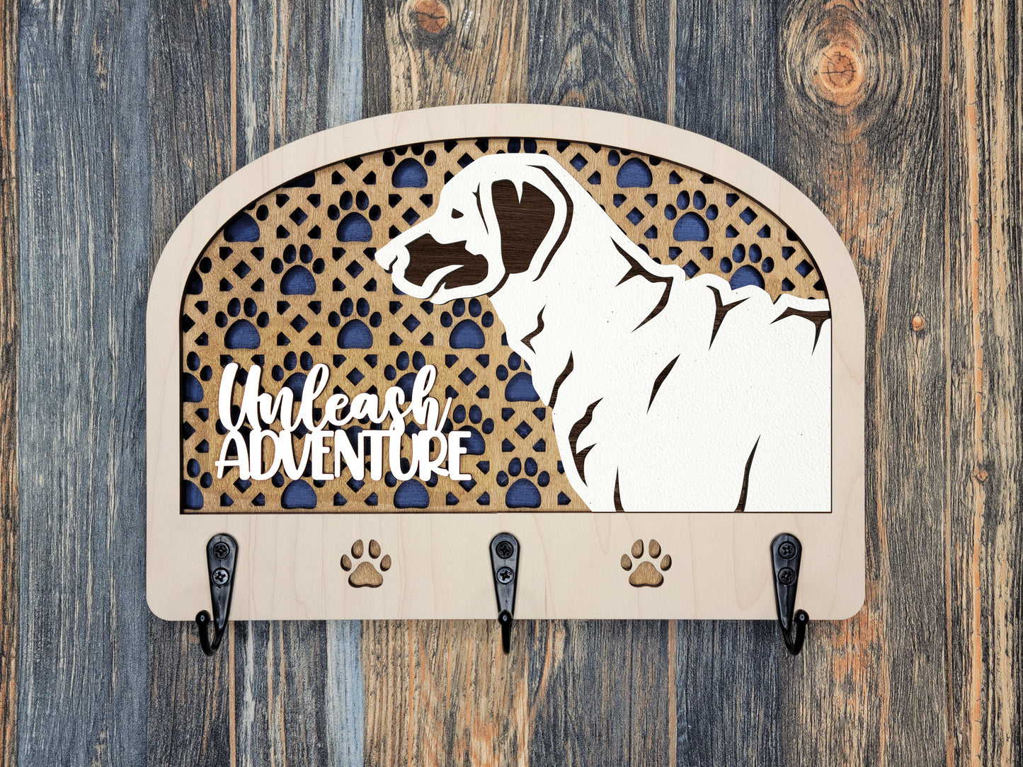 Personalized Dog Leash Holder - 50 breeds available!