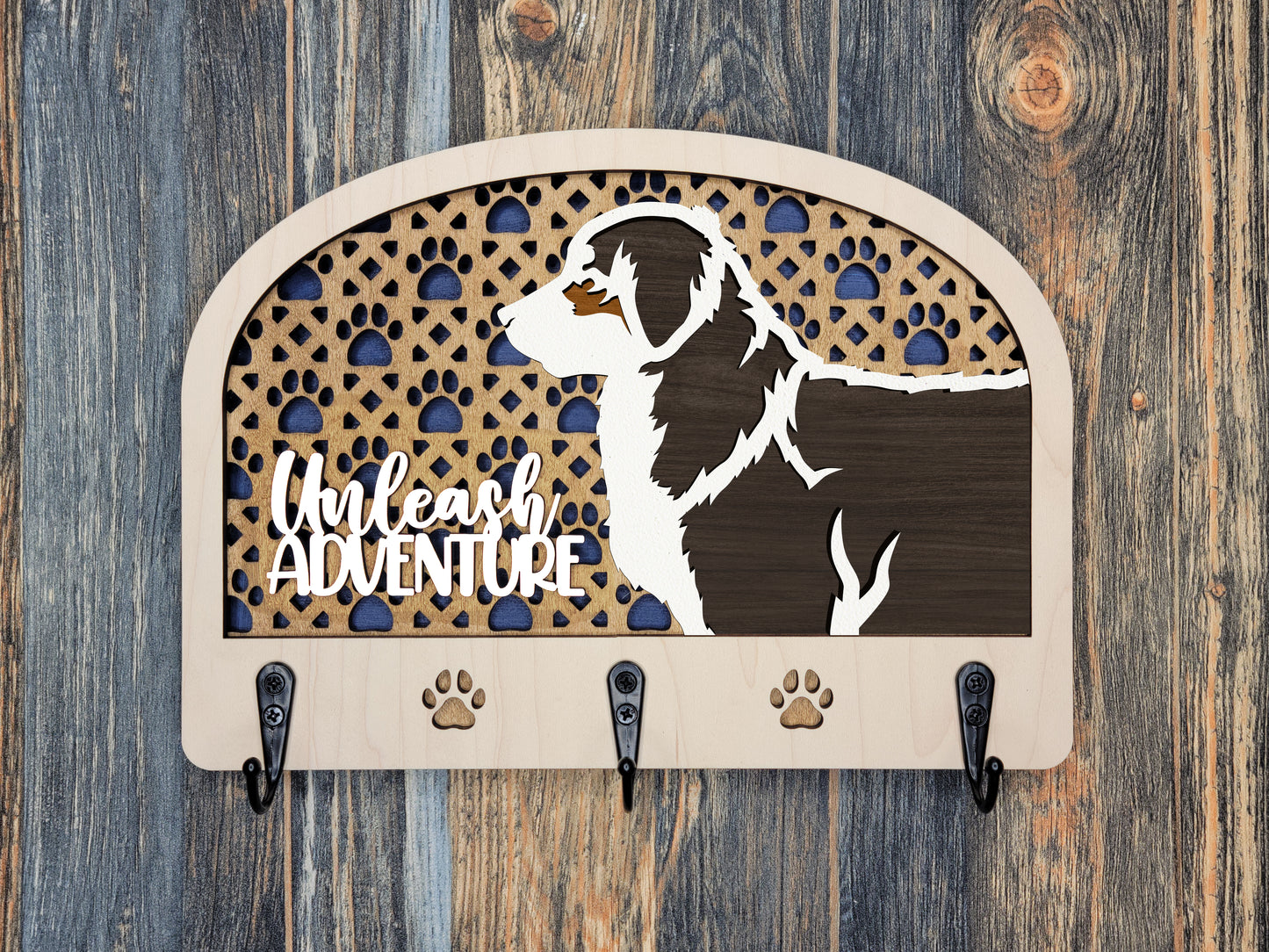 Personalized Dog Leash Holder - 50 breeds available!