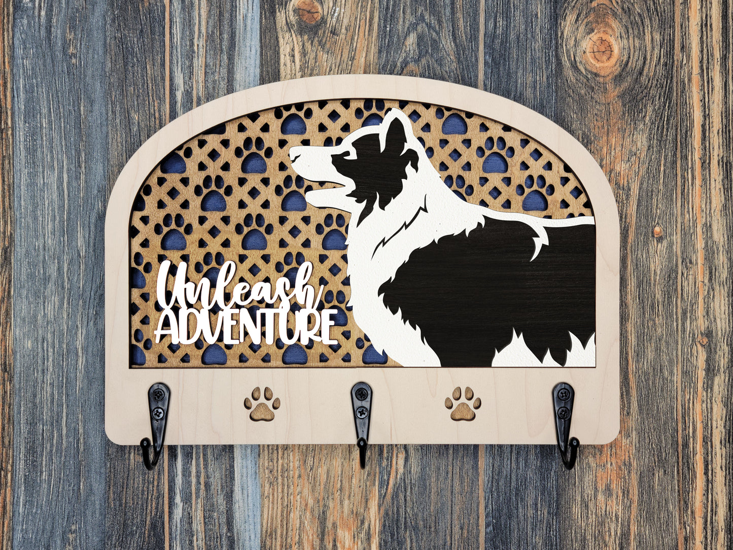 Personalized Dog Leash Holder - 50 breeds available!