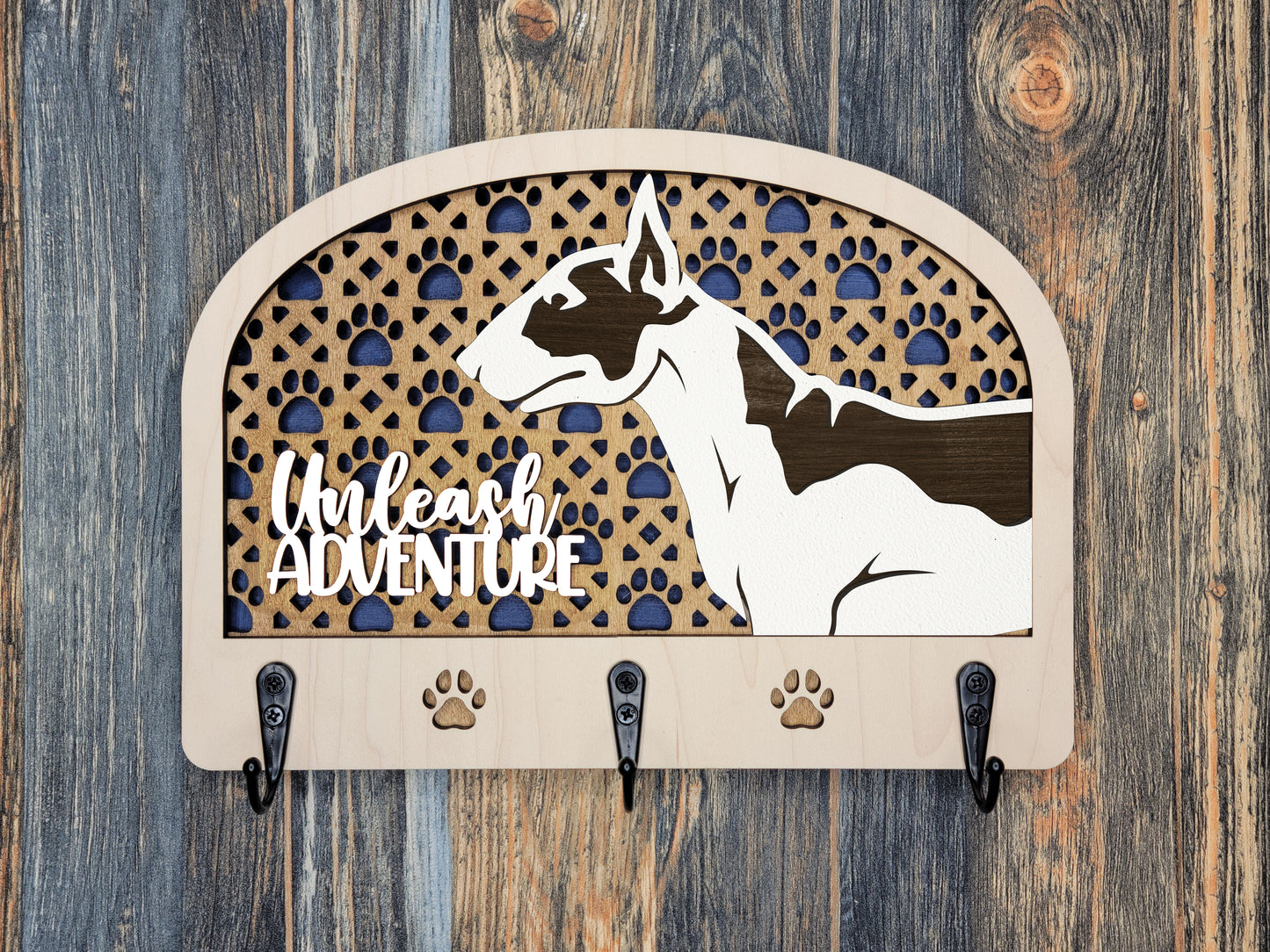 Personalized Dog Leash Holder - 50 breeds available!