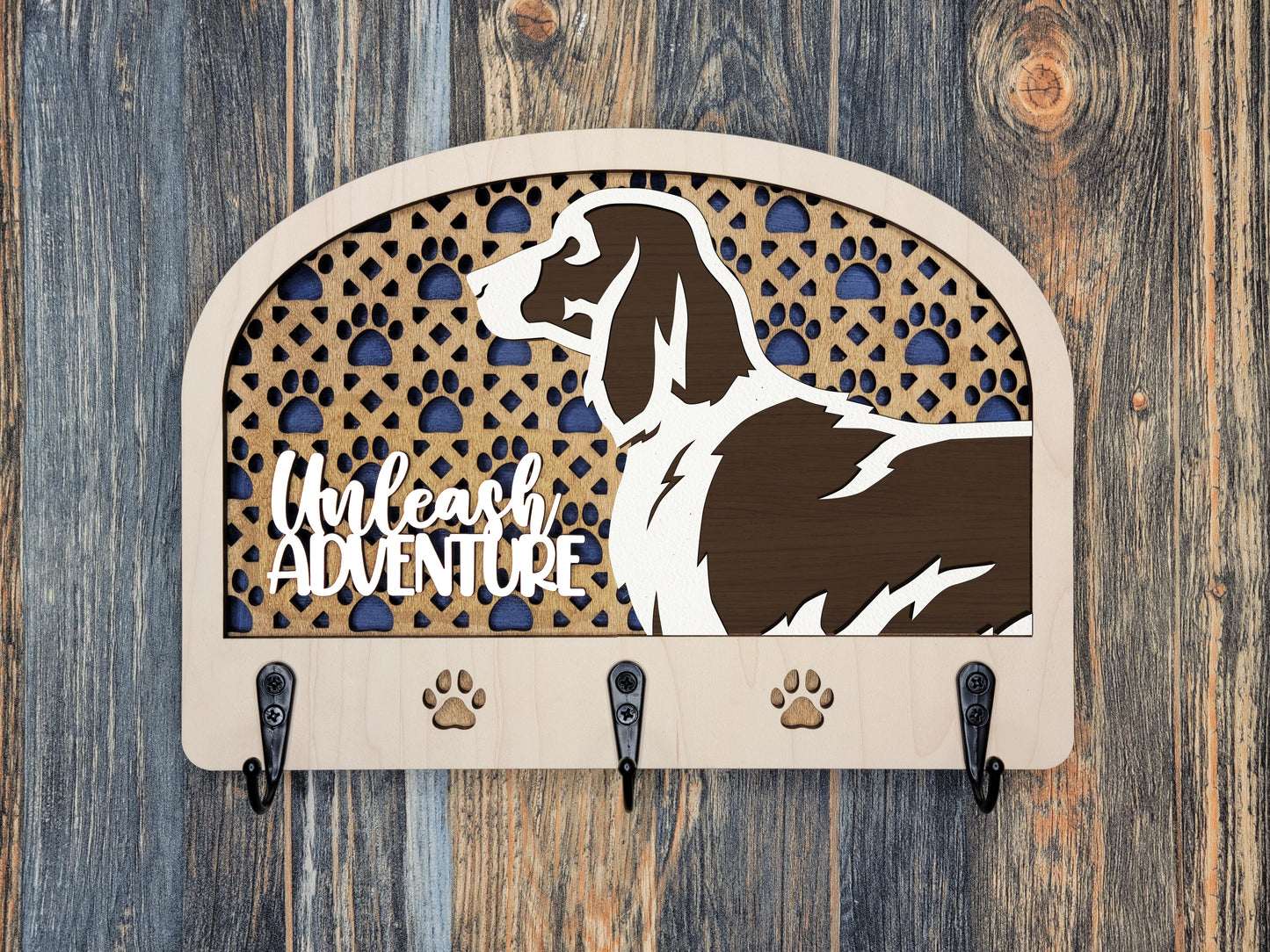 Personalized Dog Leash Holder - 50 breeds available!