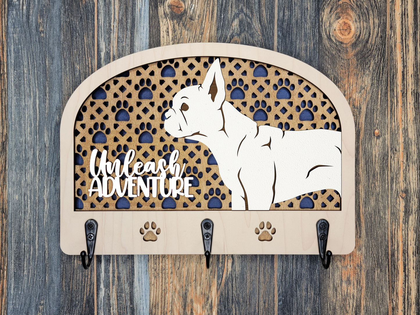 Personalized Dog Leash Holder - 50 breeds available!