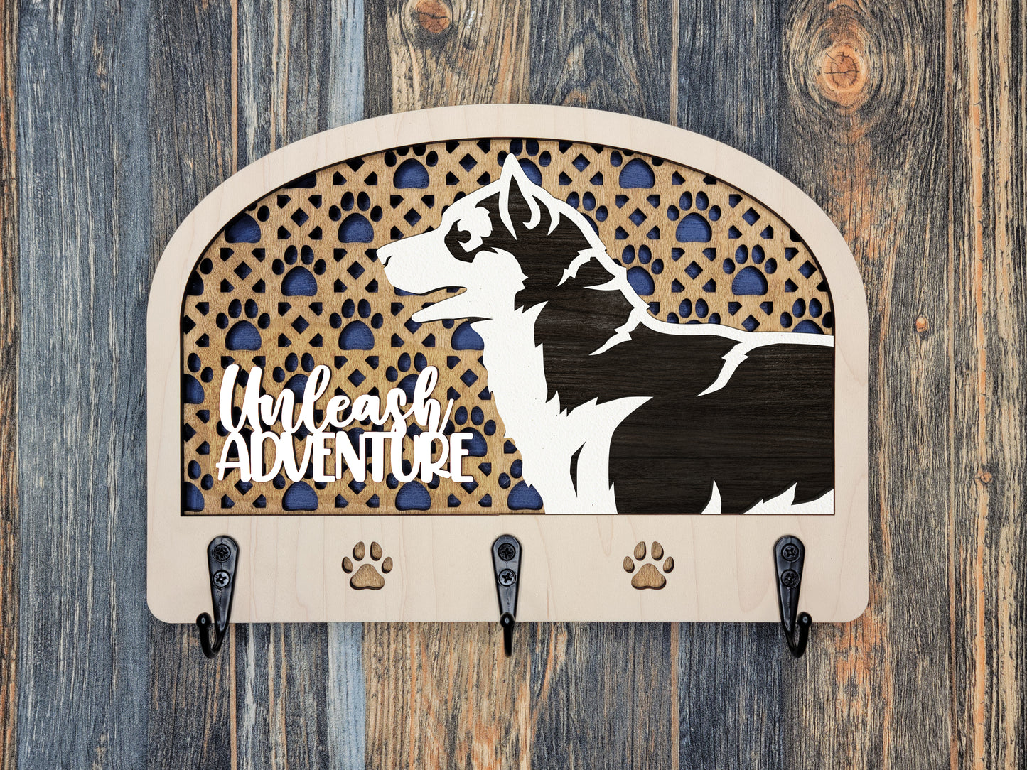 Personalized Dog Leash Holder - 50 breeds available!