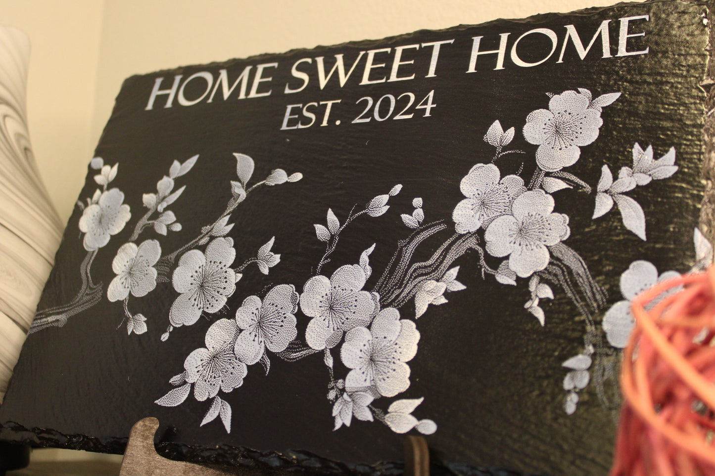 Laser Engraved Stone Slate Plaque Decor