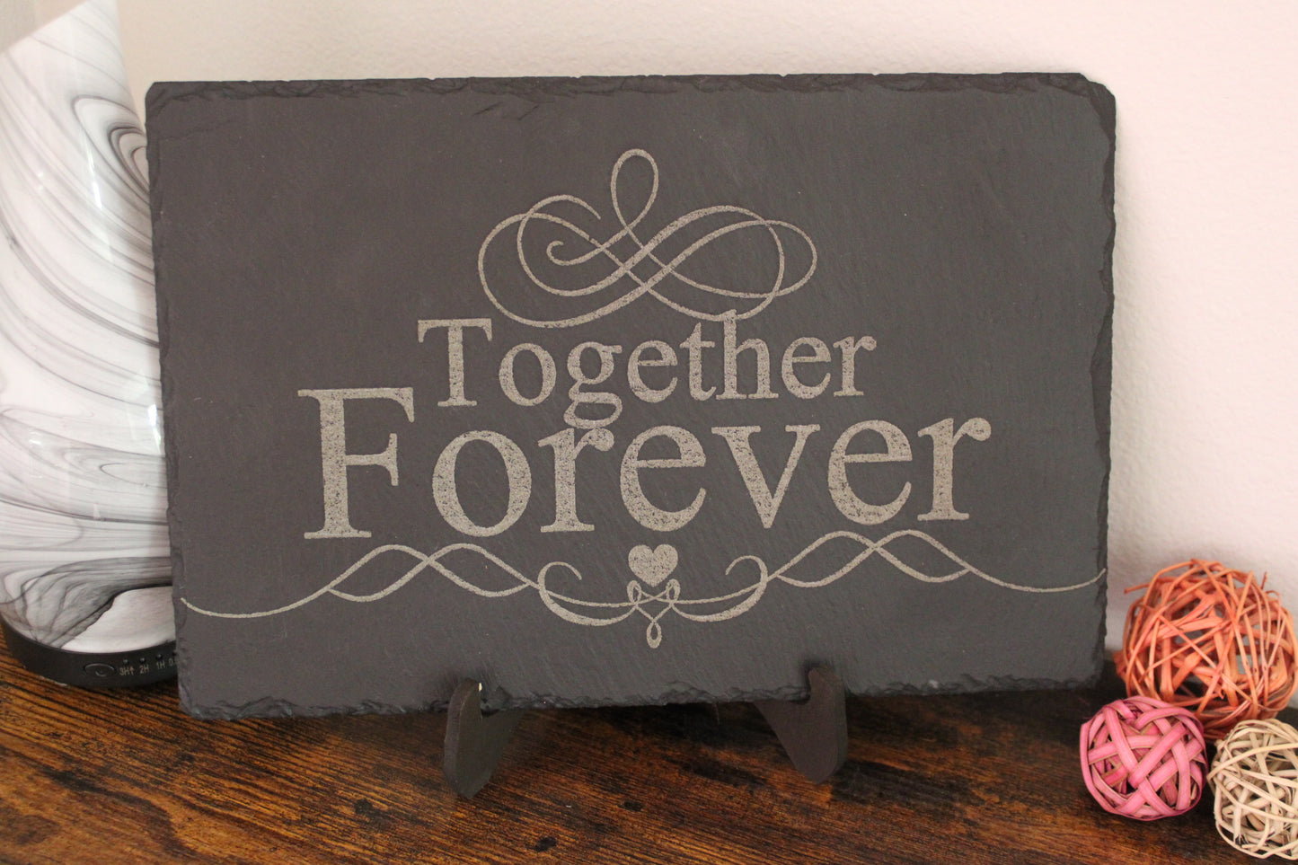 Laser Engraved Stone Slate Plaque Decor