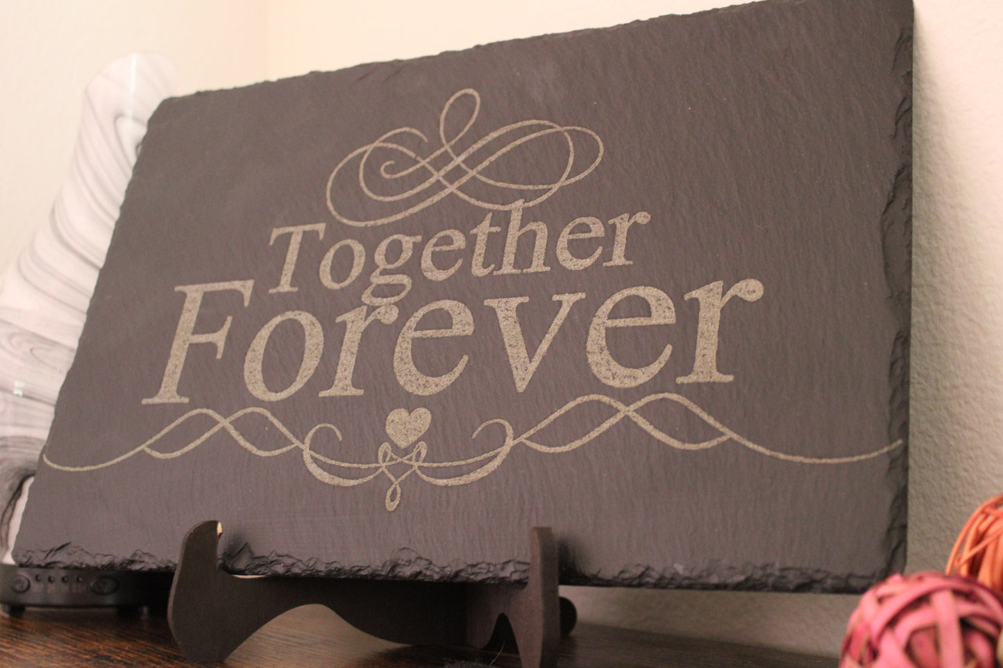 Laser Engraved Stone Slate Plaque Decor