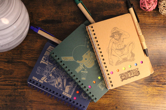 Anime Inspired Design - Lined Spiral Notebook with Pen and Sticky Notes