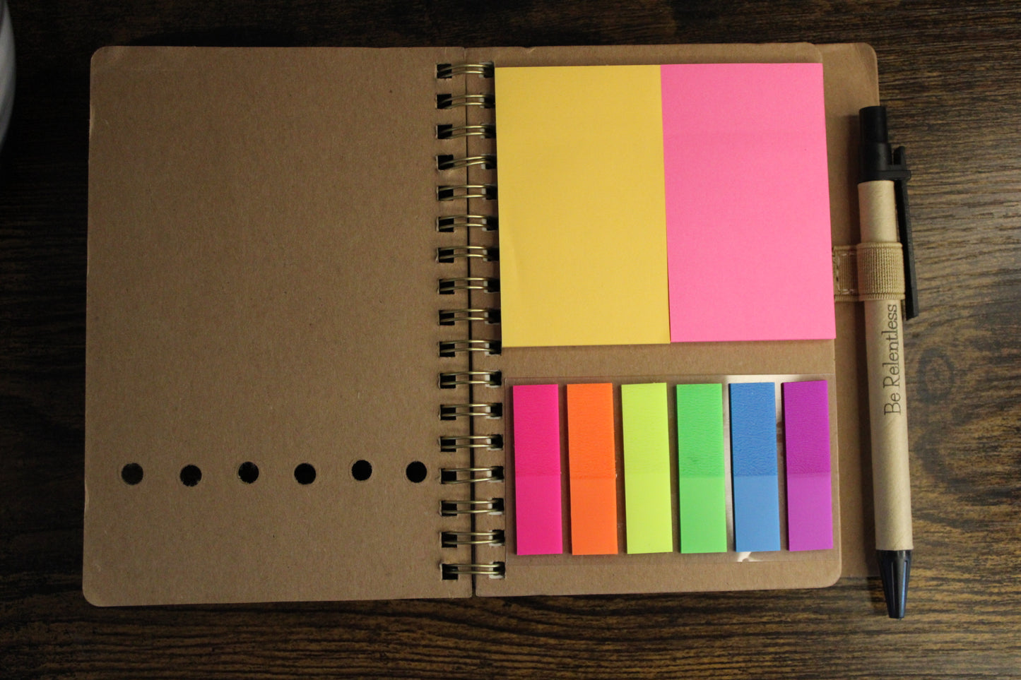 Anime Inspired Design - Lined Spiral Notebook with Pen and Sticky Notes