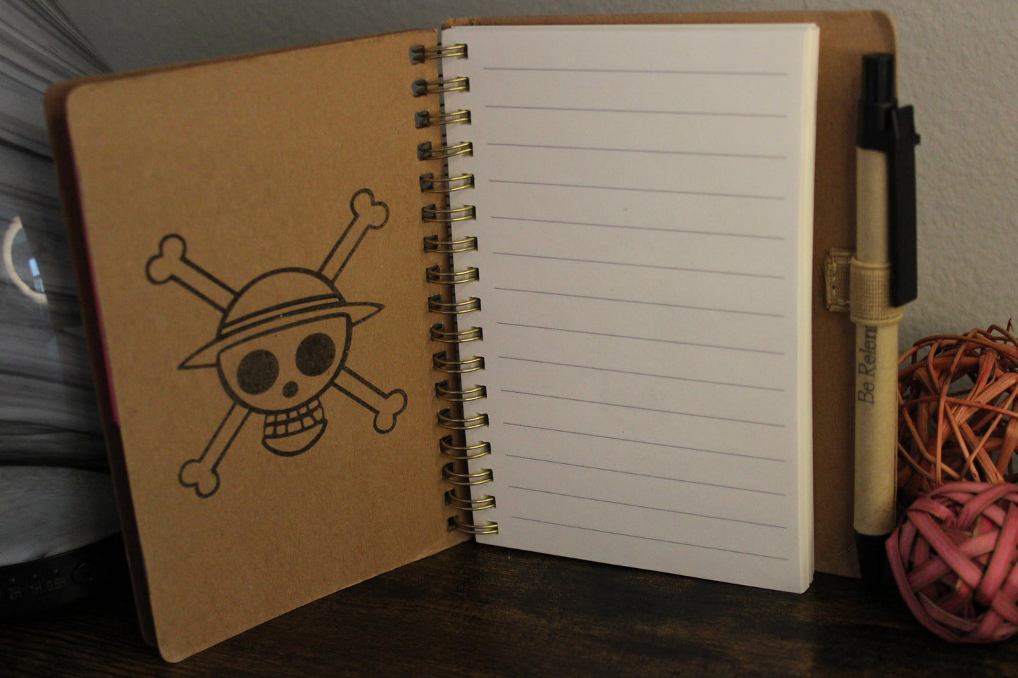 Anime Inspired Design - Lined Spiral Notebook with Pen and Sticky Notes