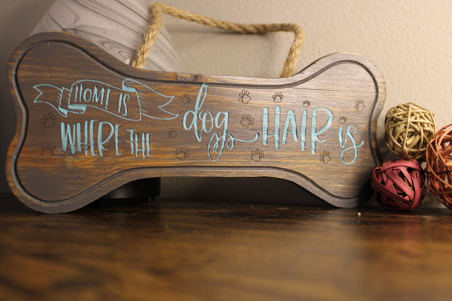 Handcrafted Wooden Dog Bone Wall Decor