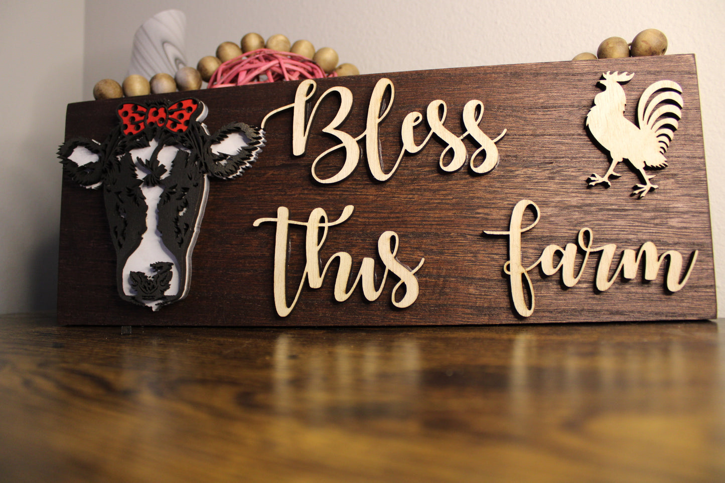 Handcrafted Farm Beaded Wall Decor