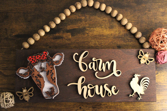 Handcrafted Farm Beaded Wall Decor