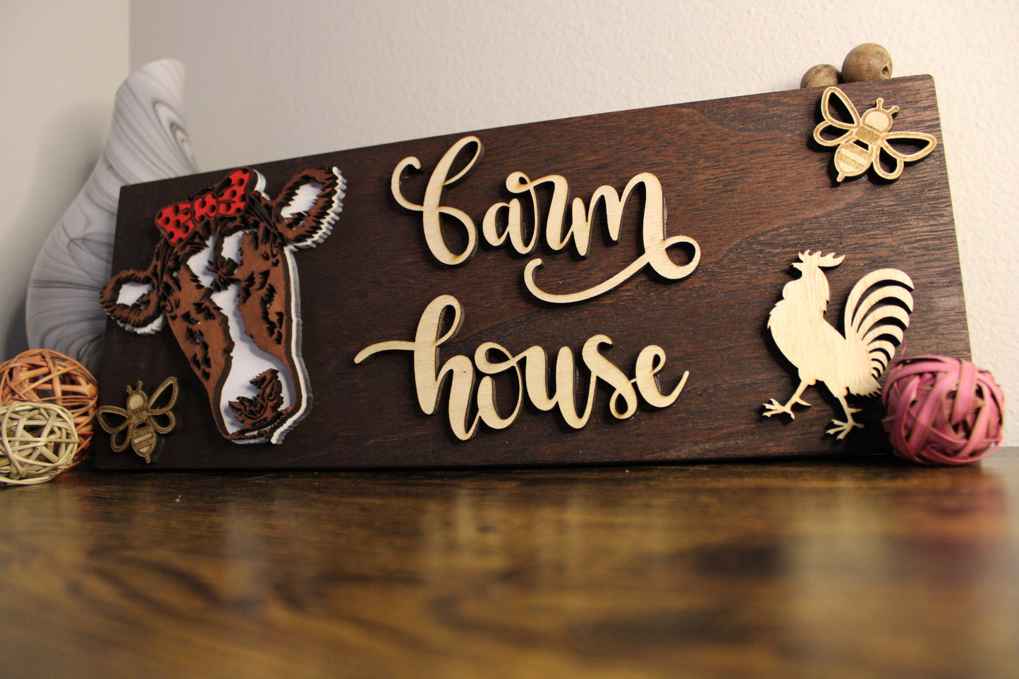 Handcrafted Farm Beaded Wall Decor