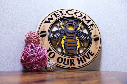 Bee Welcome Door Sign