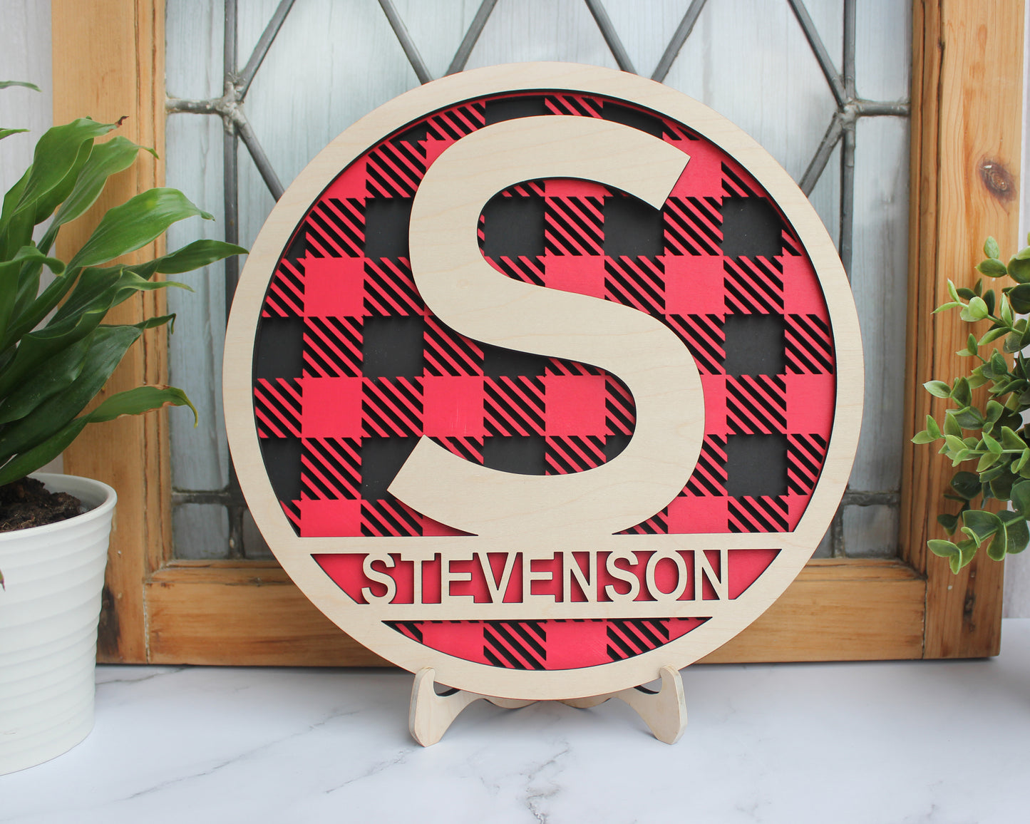 Personalized Monogram Sign with stand - Home Decor