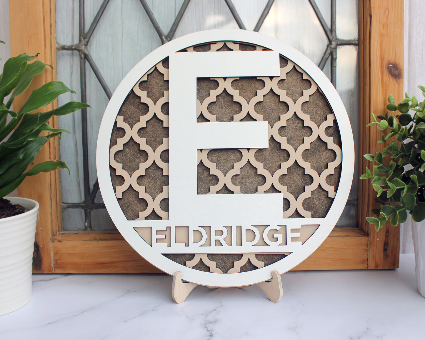 Personalized Monogram Sign with stand - Home Decor