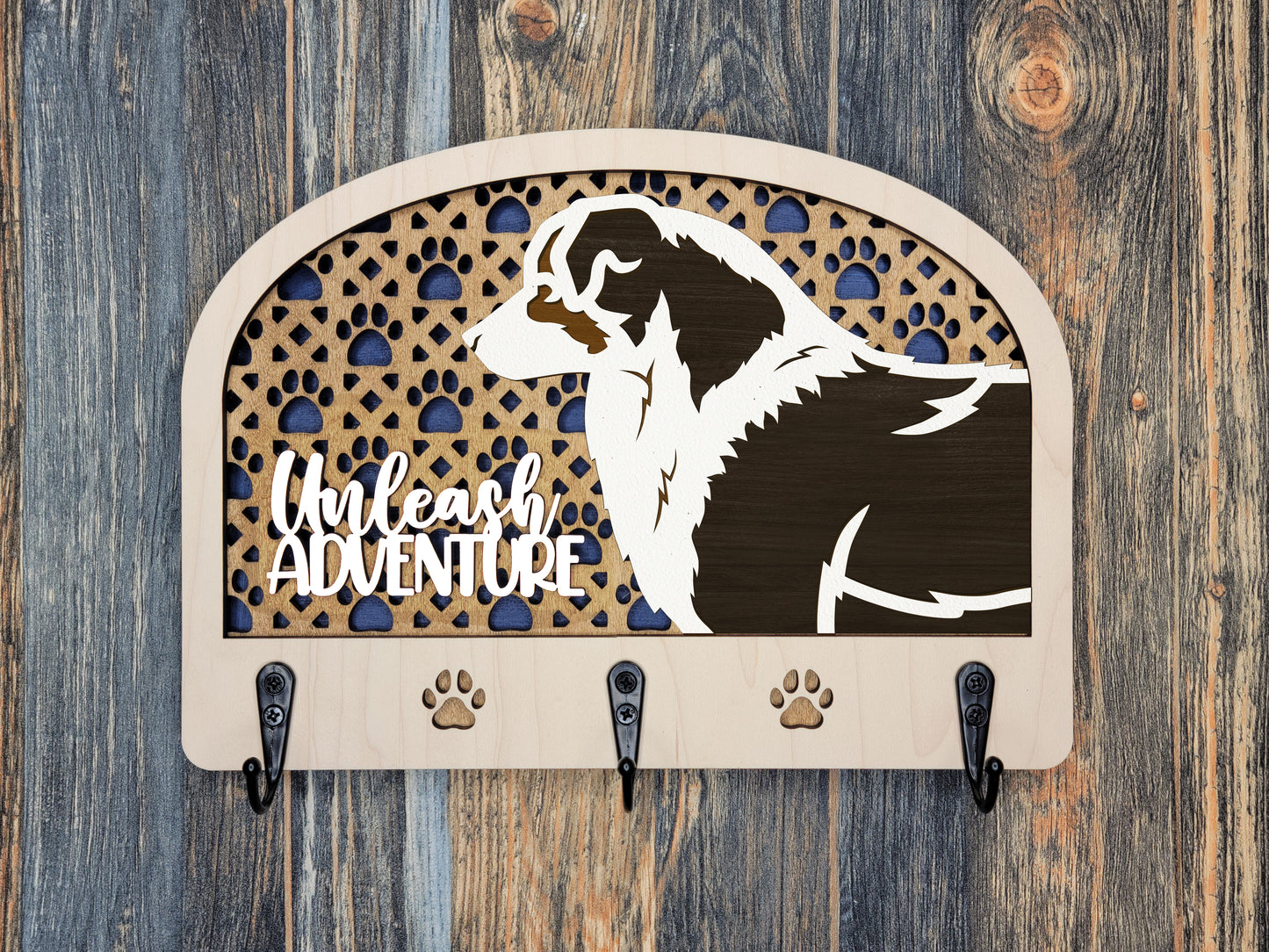 Personalized Dog Leash Holder - 50 breeds available!