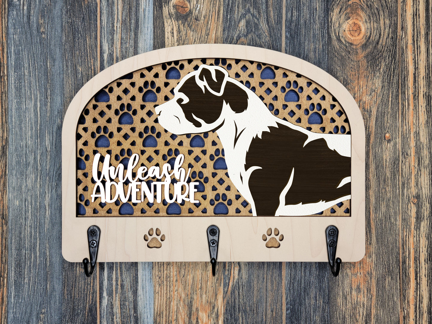 Personalized Dog Leash Holder - 50 breeds available!