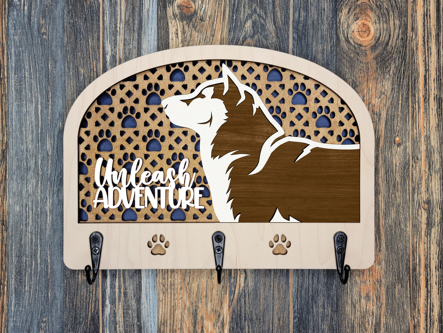 Personalized Dog Leash Holder - 50 breeds available!